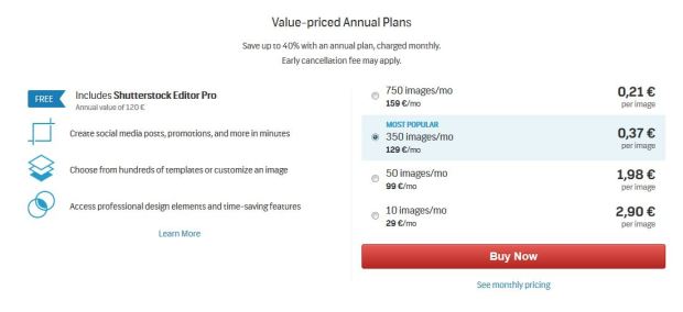 shutterstock payment plan